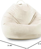 LPMOERA Funda para puf de almacenamiento de animales de peluche (sin relleno),...