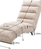 HomSof Silla de interior sin brazos con masaje, tumbona larga moderna con patas...