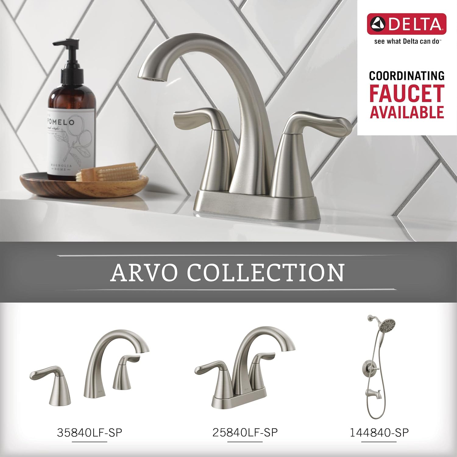 Delta Arvo - Toallero de mano SpotShield de níquel cepillado para pared de...