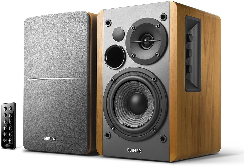 Parlantes de estantería R1280DB de Edifier alimentados por Bluetooth. Entrada...