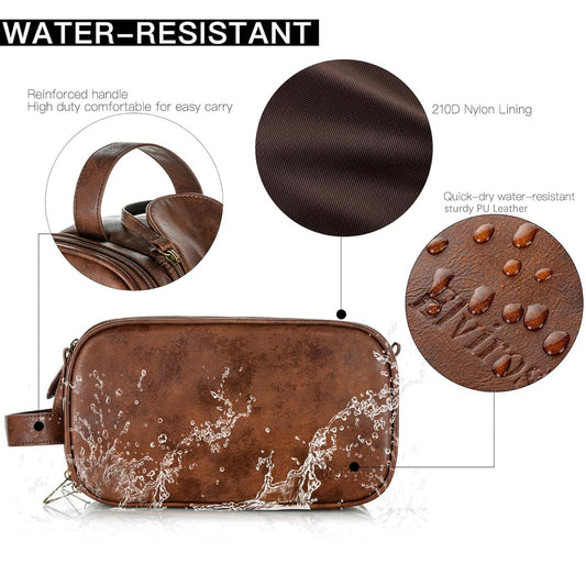 Bolsa para artículos de aseo personal para hombre, resistente al agua,