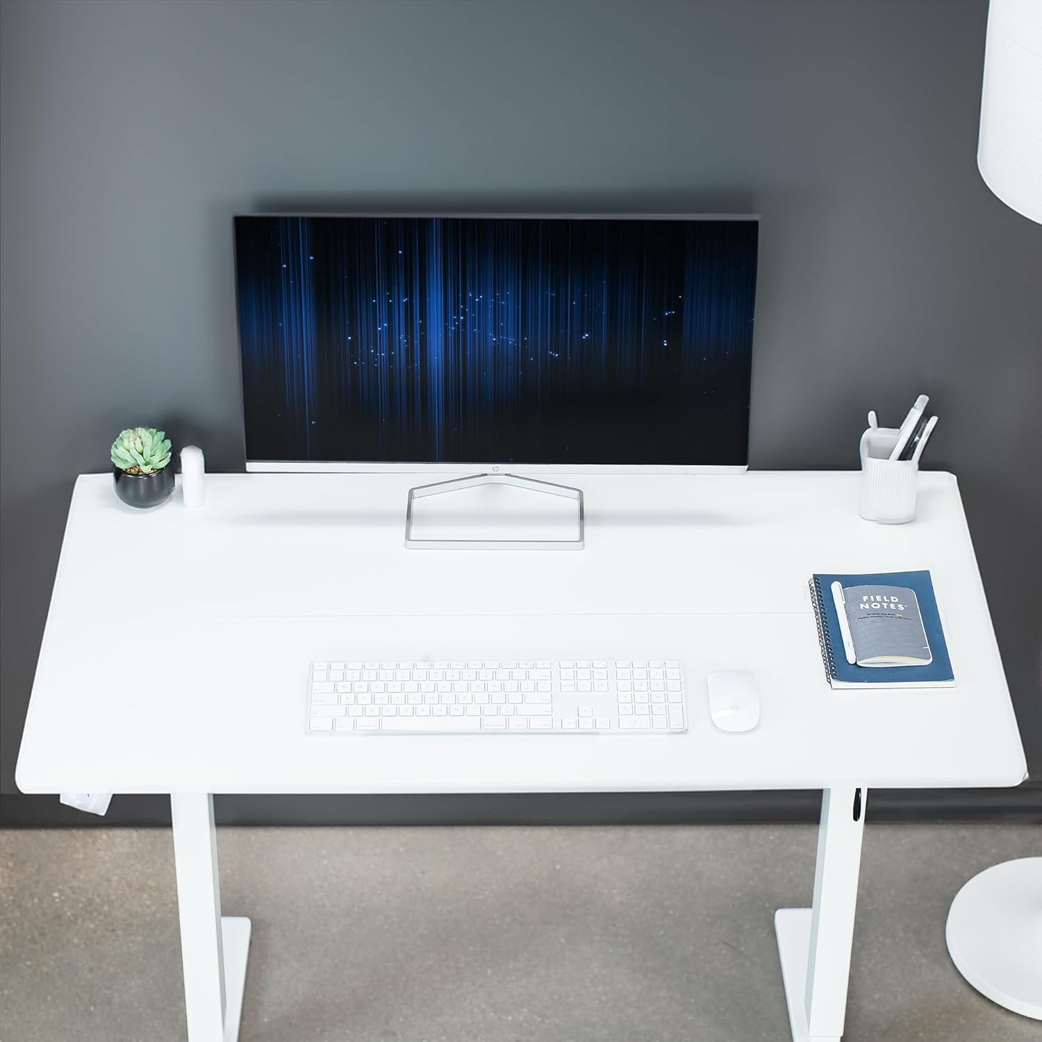 DESK-E144W Escritorio eléctrico de altura ajustable de pie de 44 x 24 pulgadas,
