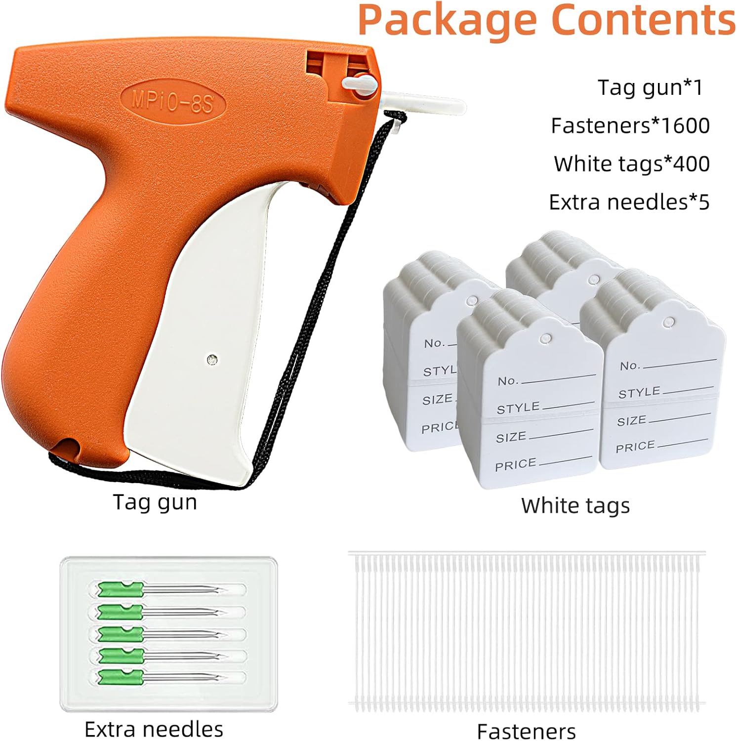 Pistola de etiquetado para ropa, kit de pistola de fijación de etiquetas de...