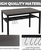 Juego de mesa de comedor para 4, mesa de cocina con 2 sillas y 1 banco, juego