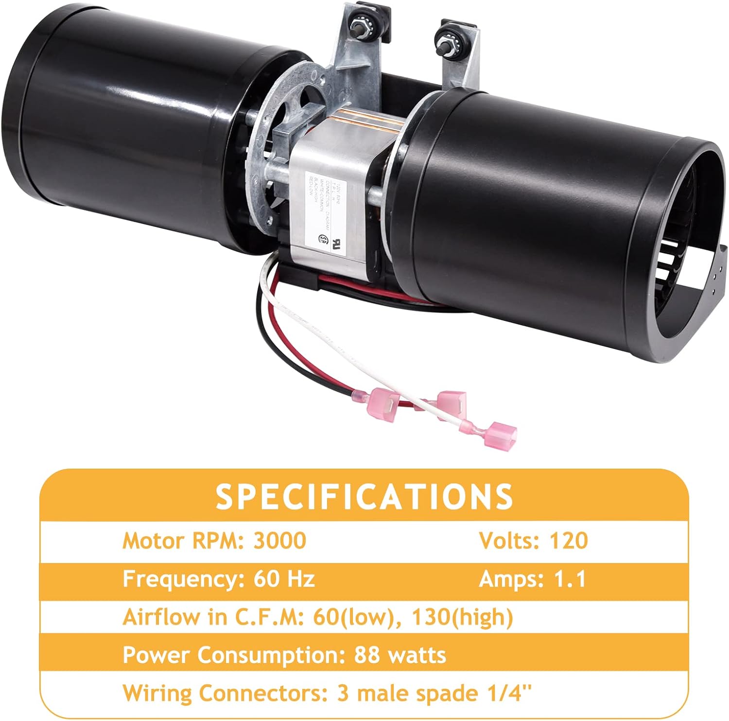 Adviace Ventilador de convección 812-3370 para estufa de pellets Quadrafire...