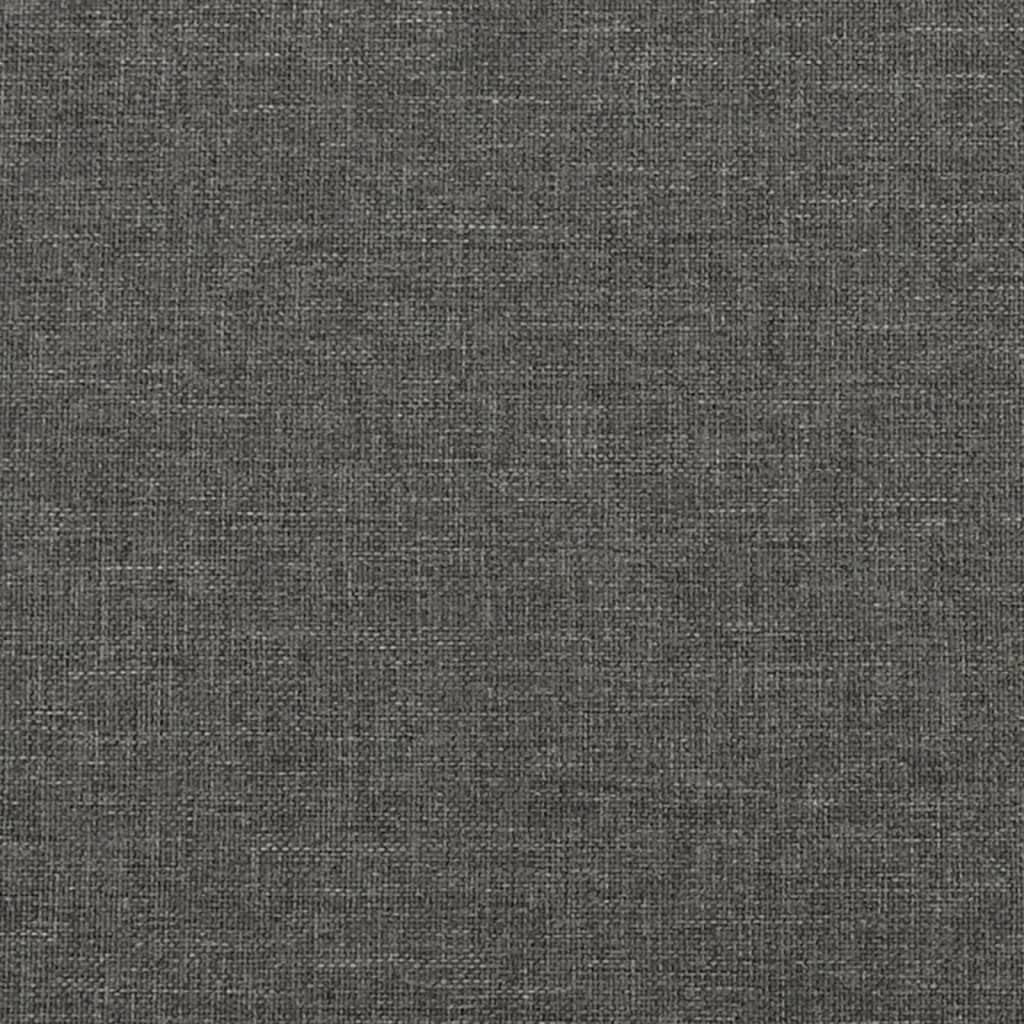 vidaXL Marco de cama de tela matrimonial en color gris oscuro, 53.9 x 74.8...