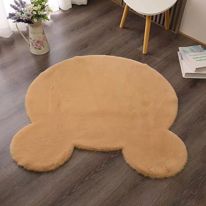 Alfombra en forma de oso de 4 x 4 pies, lindas alfombras para dormitorio,