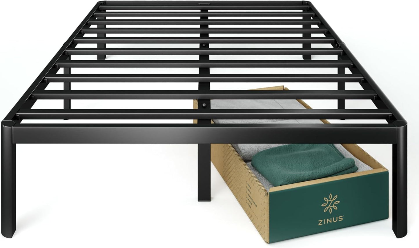 Zinus - Estructura de cama, plataforma de metal de 16 pulgadas con soporte de...