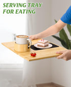 Soporte para taza de sofá, bandeja para brazo de sofá con soporte giratorio de...