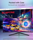 Sceptre - Monitor curvado de 30 pulgadas para videojuegos, 219, 2560 x 1080,...