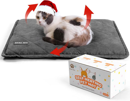 Mora Pets Cama autocalentable para gatos, alfombrilla térmica ultra cálida para...