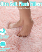 PAGISOFE Alfombras rosadas para dormitorio de niñas, 4 x 6 pies, mullidas,...