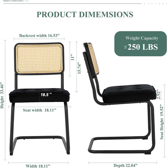 Juego de 4 sillas de comedor modernas de mediados de siglo, sillas auxiliares