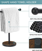 YINMIT Soporte para toallas de mano, soporte para toallas de mano en forma de T...