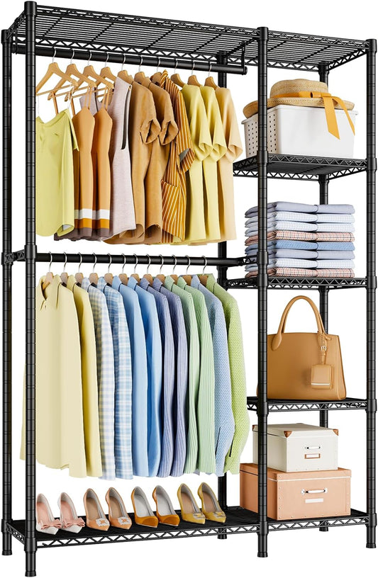 Ulif F2 - Perchero de ropa resistente de 5 niveles para dormitorio, organizador...