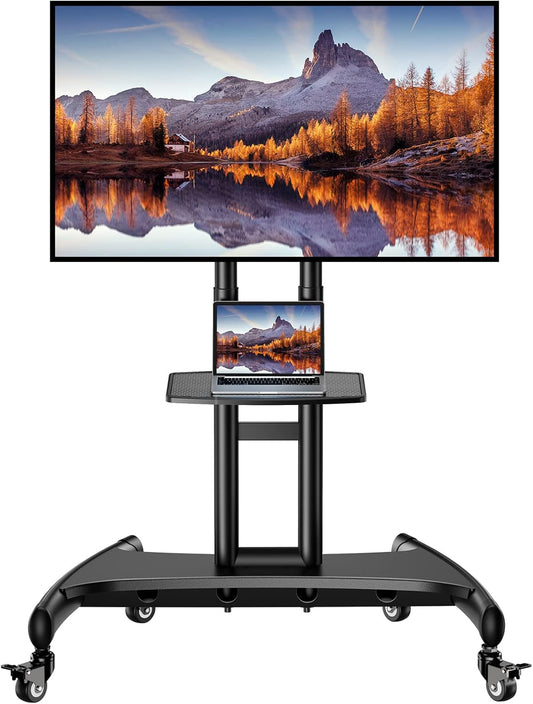 Perlegear Carrito de TV móvil para televisores planoscurvos LEDLCDOLED de 32 a...