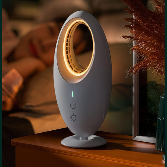 Ventilador de escritorio sin aspas  Ventilador de mesa pequeño con control...