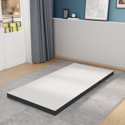 Colchón plegable, colchón triple portátil de 4 pulgadas con funda de baño,