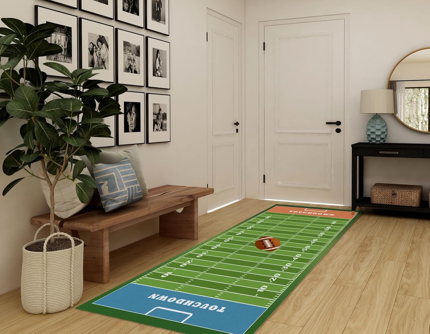 Alfombra deportiva de fútbol americano, alfombra antideslizante para pasillo,...