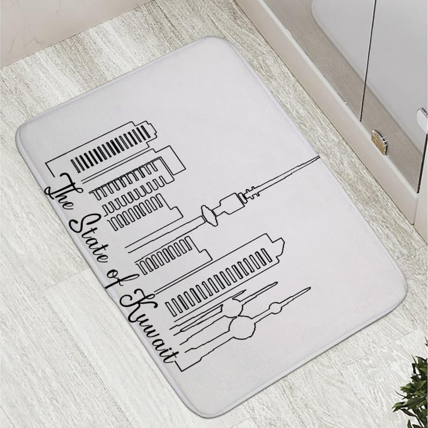 Alfombras antideslizantes de 20 x 32 pulgadas para piso, diseño de ciudad de...