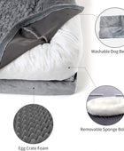 Cama para perro XL, cama ortopédica lavable para perro con funda extraíble,...