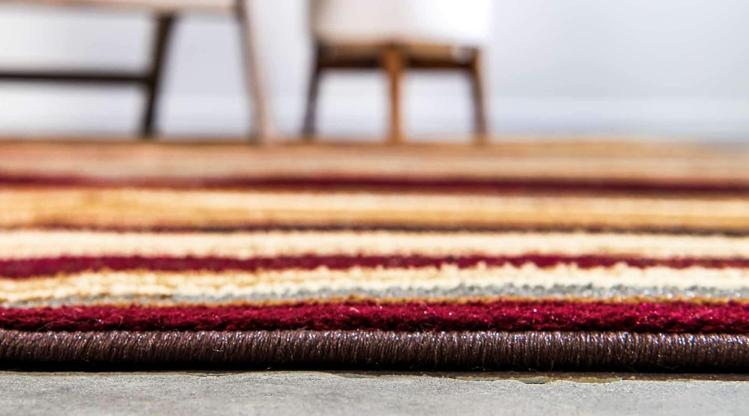 Unique Loom Barista Collection - Alfombra moderna a cuadros, contemporánea,...