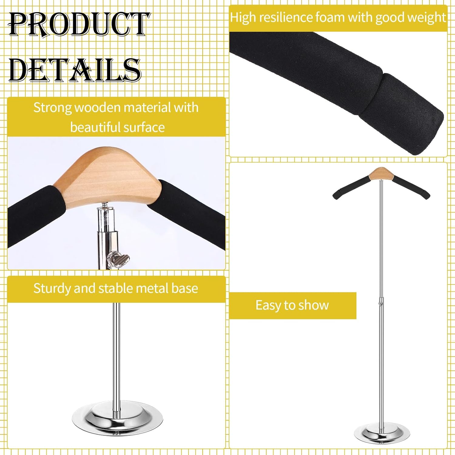 Pantalla de camiseta ajustable para niños, soporte de hombro flexible, estante...