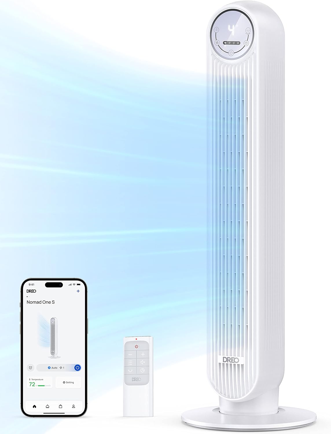 Dreo Ventilador de torre de 42 pulgadas para dormitorio, ventiladores...