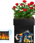 Fireresistant - Maceta de acero con bolsa de dinero ignífuga y cerradura, caja...