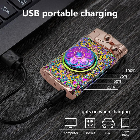 GADATOP Encendedor eléctrico recargable, encendedor creativo personalizado por...