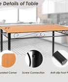 COSTWAY Juego de mesa de comedor para 4, juego de comedor rectangular con