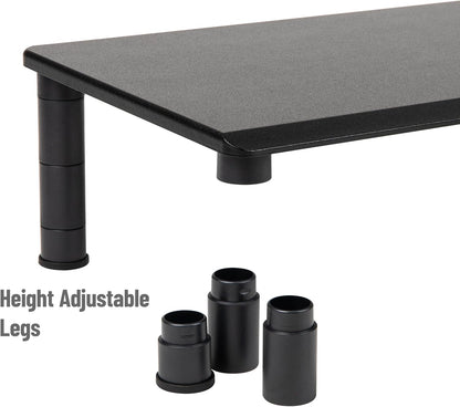 Soporte para monitor doble, altura ajustable, organizador de escritorio,