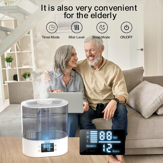 Humidificadores para dormitorio, hogar y bebé humidificadores de aire de niebla...