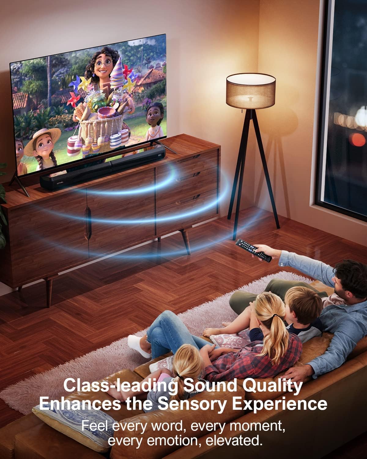ULTIMEA Barras de sonido de 2.2 canales para TV, potencia máxima de 100 W,...