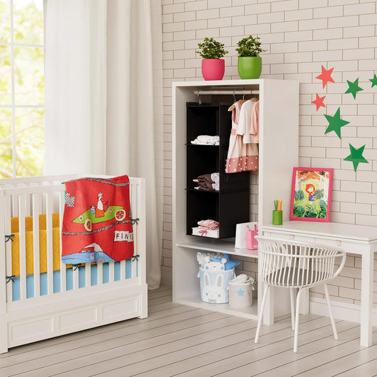 Organizador colgante con 3 estantes de almacenamiento para el clóset, color
