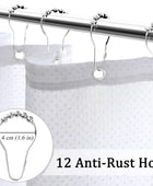 Cortina de ducha pequeña de 48 pulgadas, cortinas de ducha degradadas en blanco...