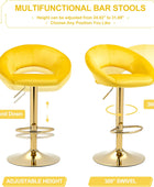 Juego de 2 taburetes de bar de terciopelo, taburetes de bar contemporáneos con...