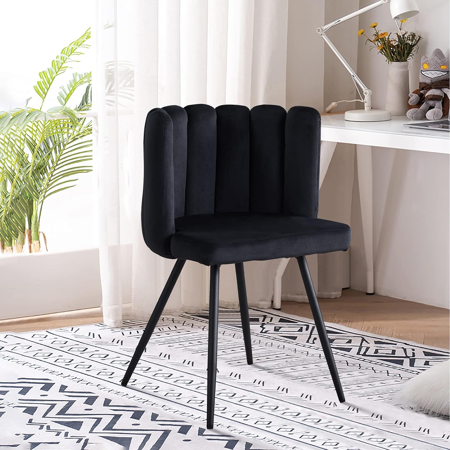 Silla decorativa de barril para sala de estar, moderna silla de comedor de