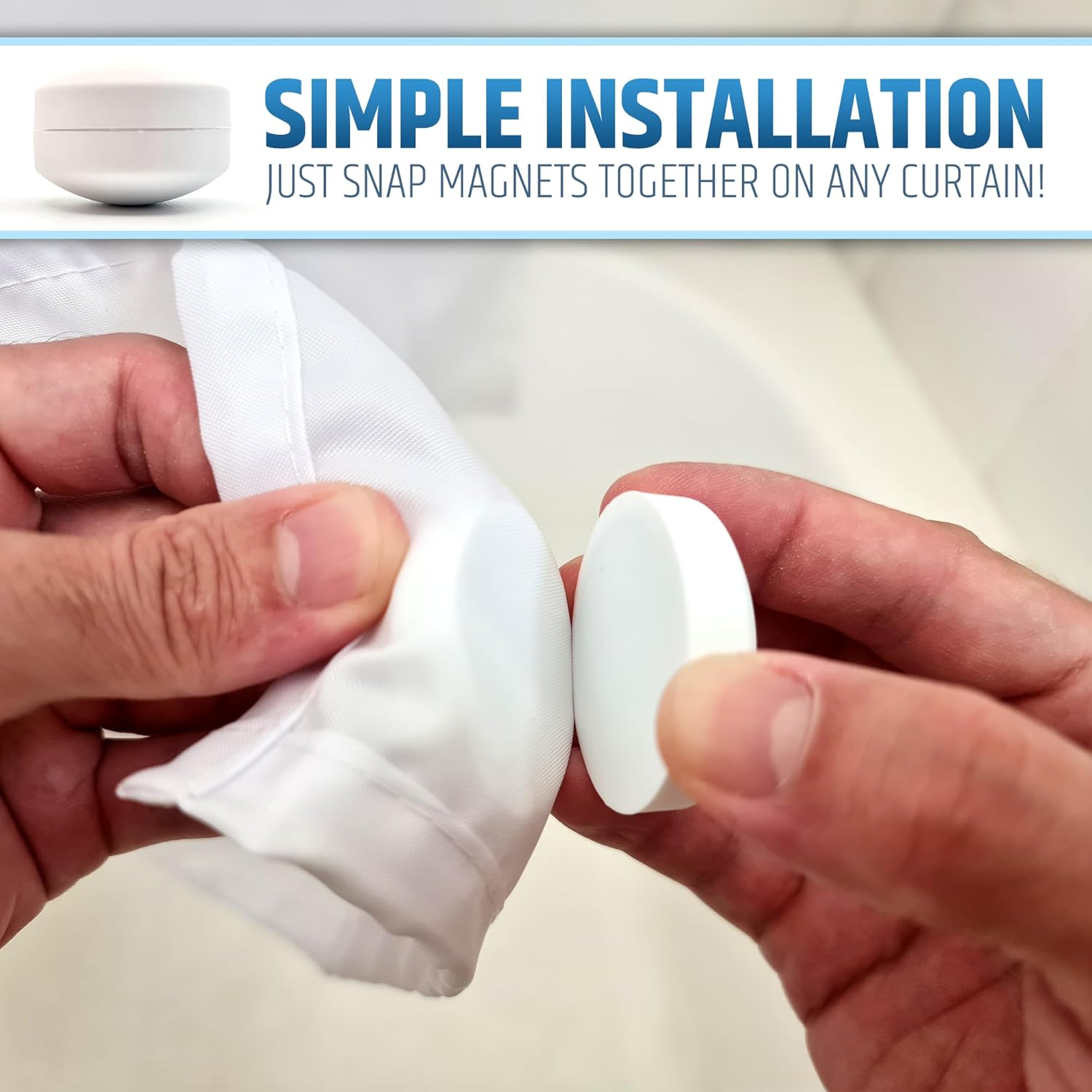 Potentes pesos magnéticos antiondulación para una experiencia de baño sin...