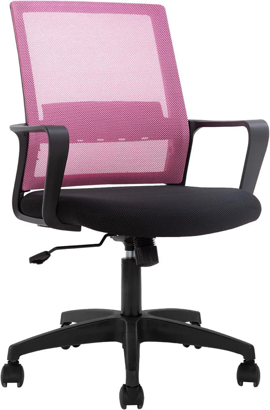 Silla de escritorio ergonómica de malla para computadora, moderna, de media...