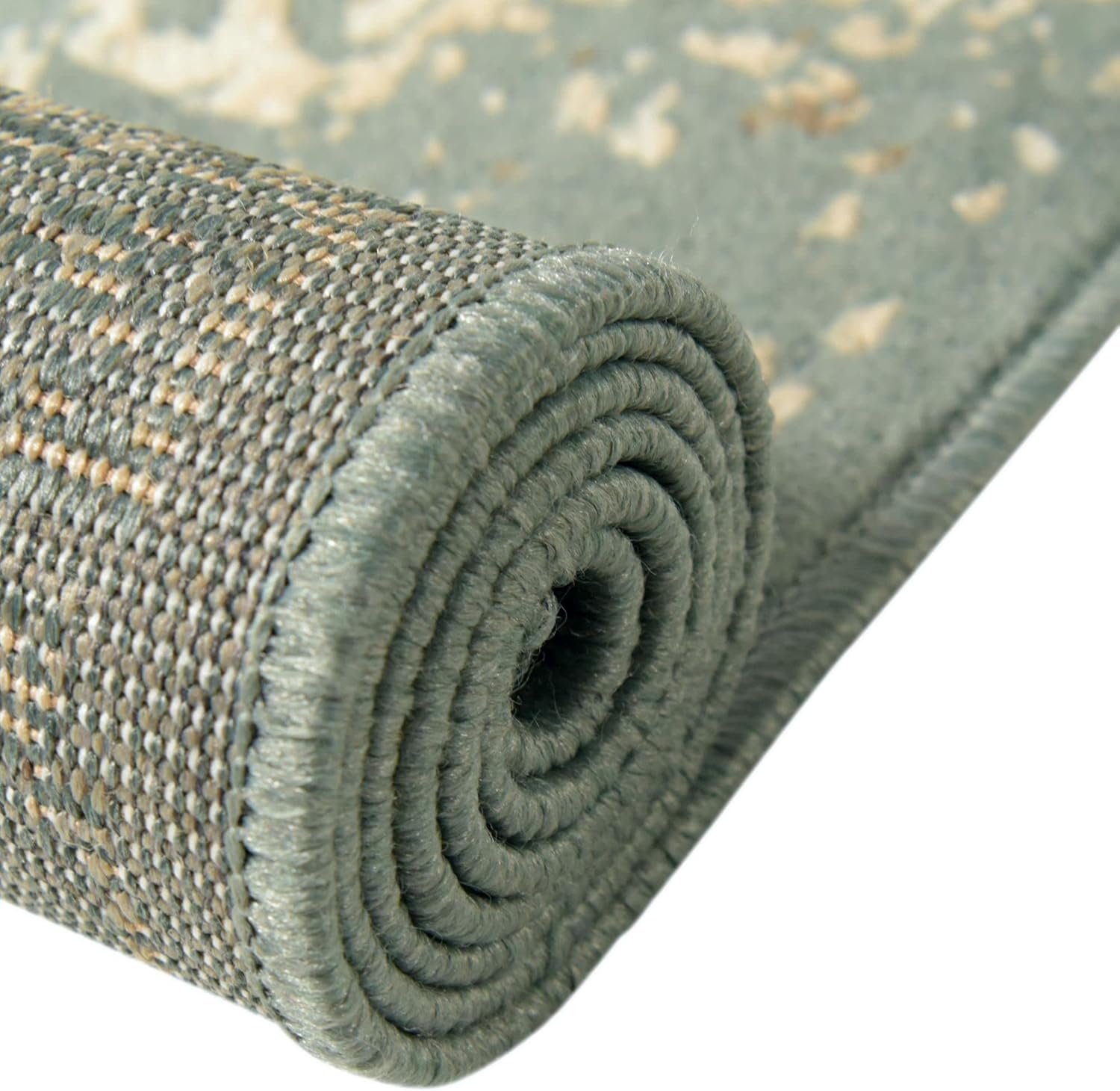 Rugs.com Mojave Collection - Alfombra mediana verde de 5 x 8 pies, perfecta...