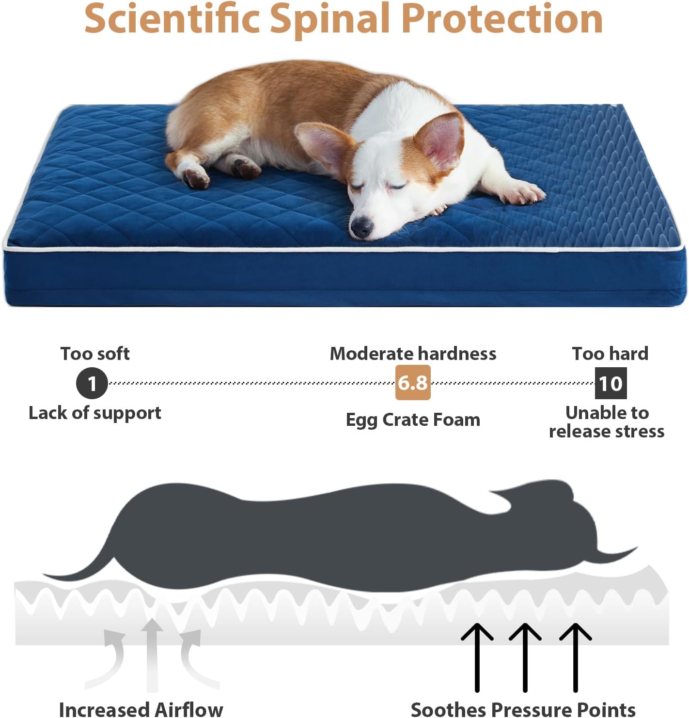 WNPETHOME - Camas ortopédicas para perros grandes, impermeable, con funda...