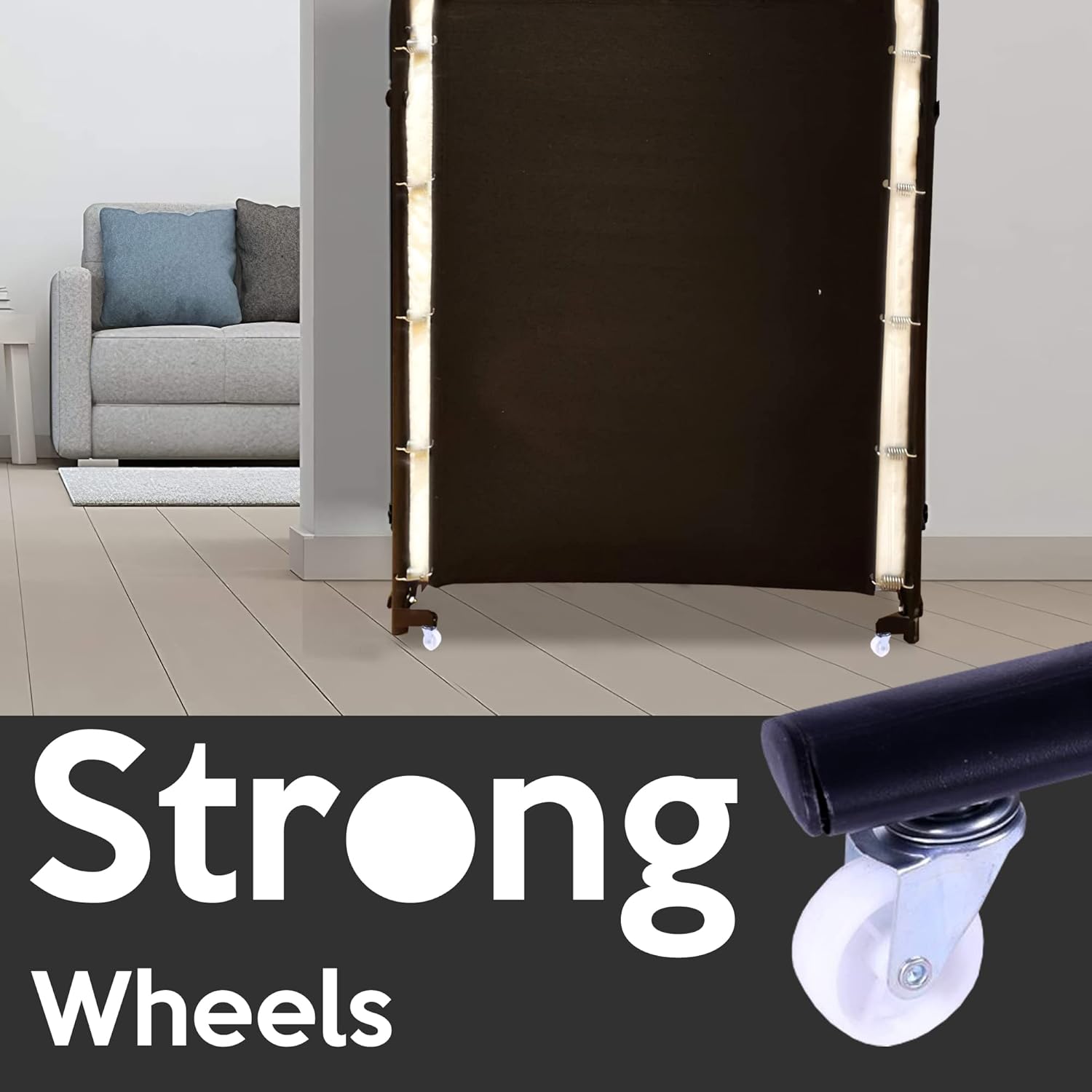 Mayton, Cama plegable plegable de 14 pulgadas con colchones de espuma