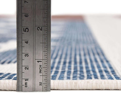 Rugs.com Jill Zarin Outdoor Collection Alfombra de tejido plano rojo de 2 pies