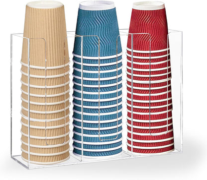 Dispensador de taza de café para mostrador, tapas desechables para tazas y