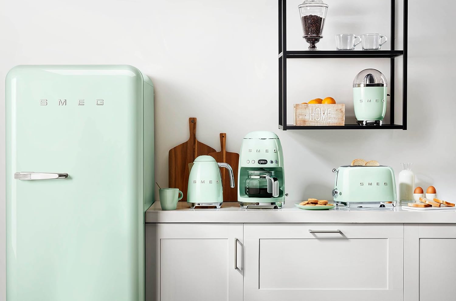 Smeg 1950's - Cafetera programable de 10 tazas, estilo retro