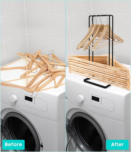 Paquete de 2 soportes apilables de almacenamiento, organizador de perchas para