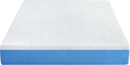 Colchón de espuma viscoelástica con infusión de gel ventilado de 10 pulgadas,