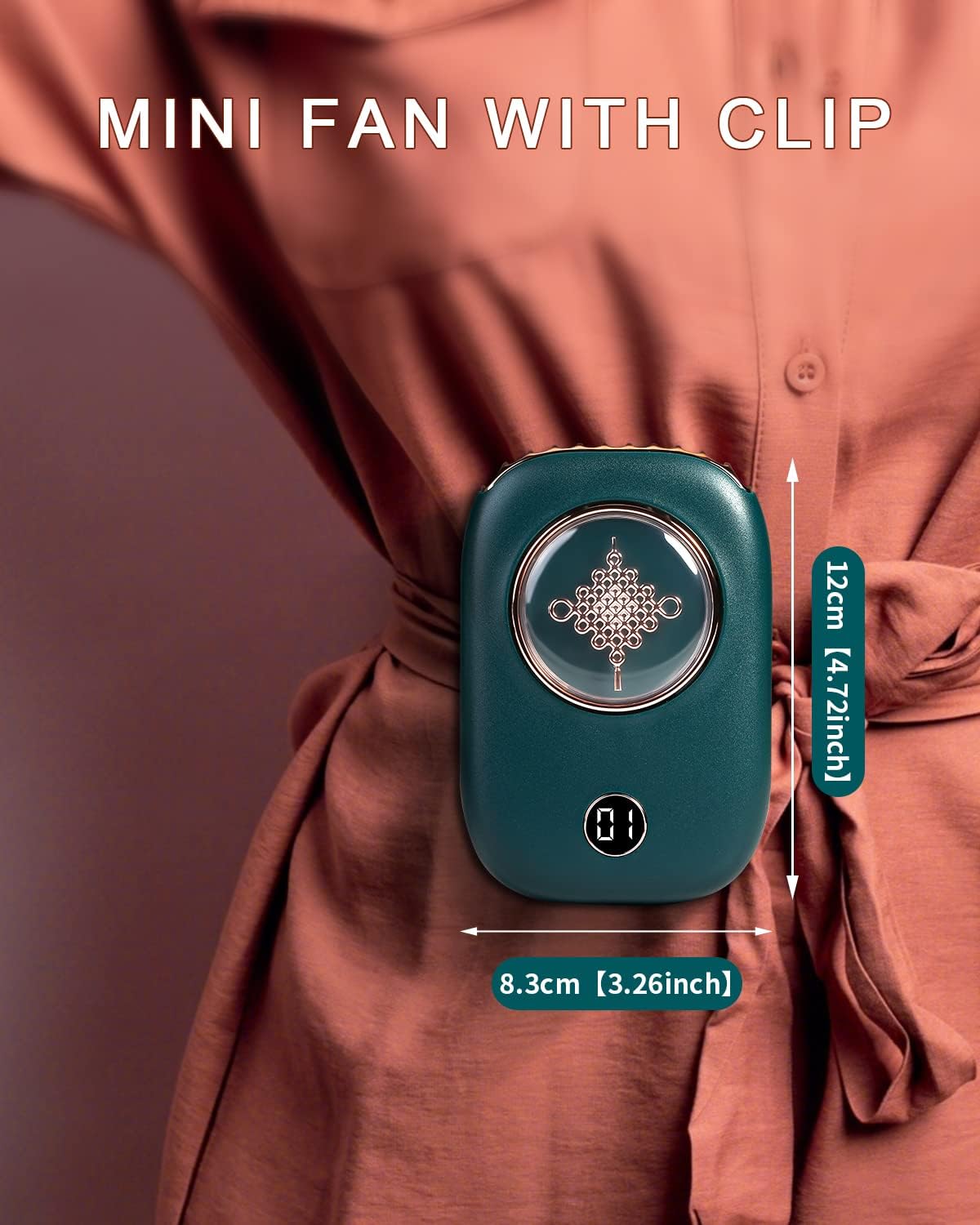 AICase Mini ventilador de cuello personal recargable portátil con batería de 3...