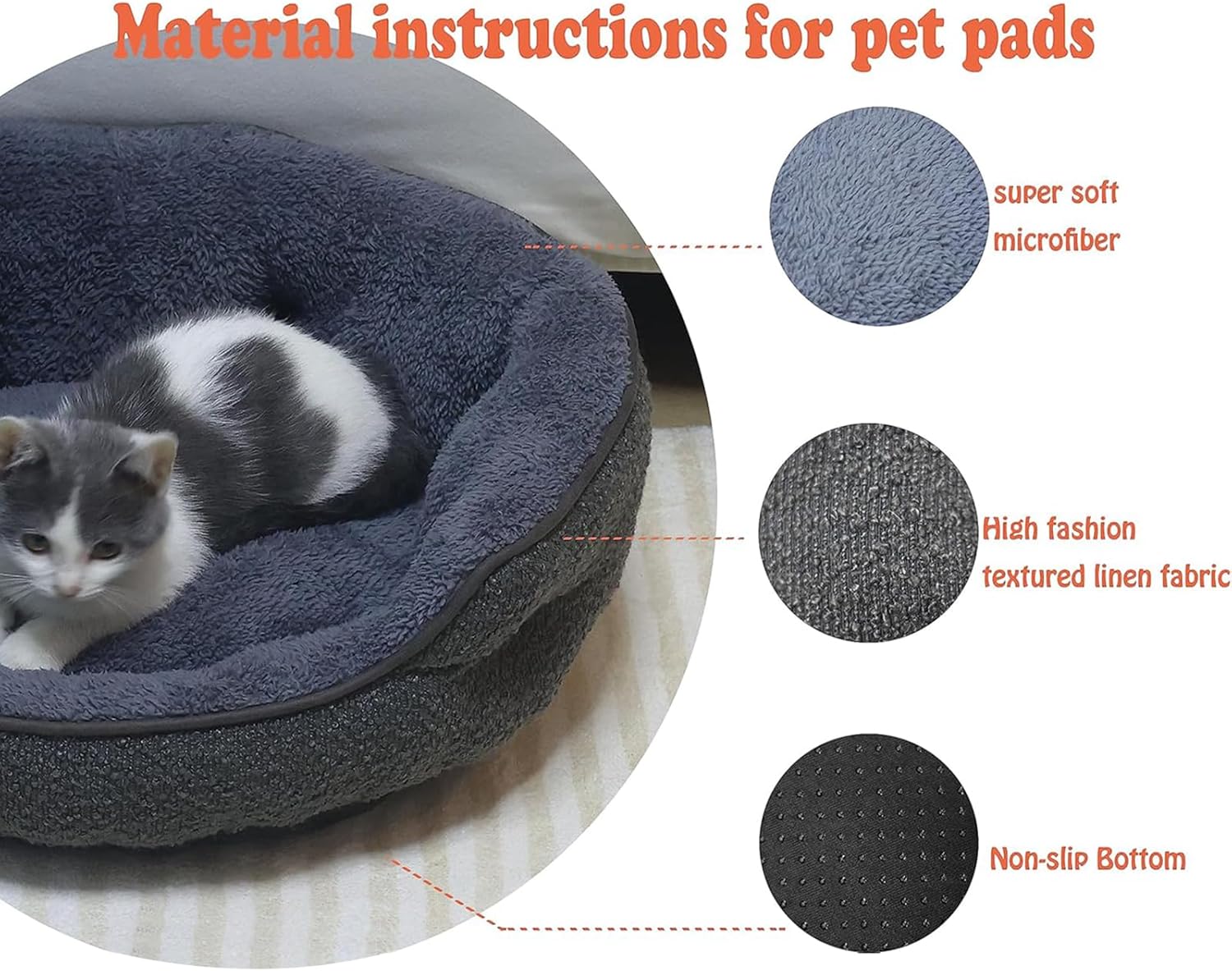 Cama para perros de tamaño mediano, camas para gatos de interior, bonita cama...